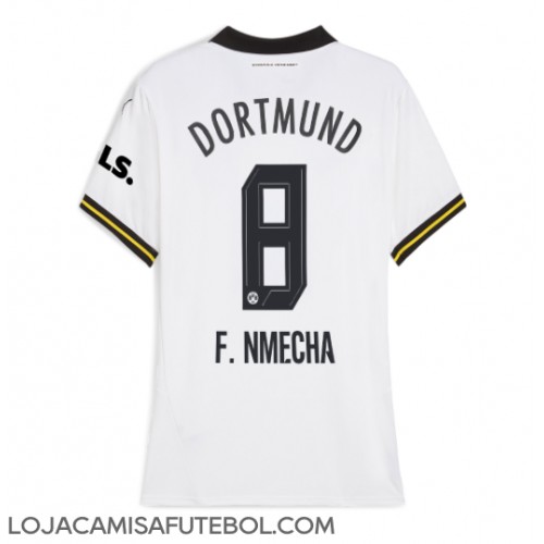 Camisa de Futebol Borussia Dortmund Felix Nmecha #8 Equipamento Alternativo Mulheres 2024-25 Manga Curta